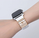Шарм для Apple Watch підвіска на ремінець прикрашання біжутерія для електронних годинників золотистий колір Fashion, фото 5