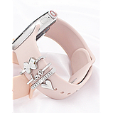 Шарм для Apple Watch підвіска на ремінець прикрашання біжутерія для електронного годинника сріблястий колір Fashion, фото 2