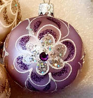 Шар новогодний ёлочный "Казкова квітка" 60 мм