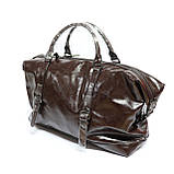 Сумка саквояж з еко-шкіри Ines Delaure коричнева, фото 2