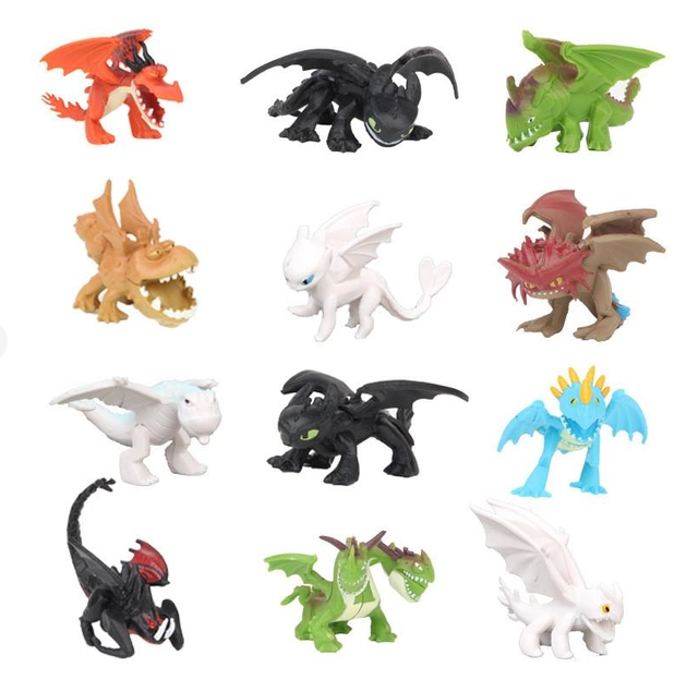 Набір фігурок Як приборкати дракона ігрові фігурки з мультфільму Як приборкати дракона 12 шт Іграшки дитячі