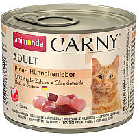 Вологий корм Animonda 200 г для дорослих котів з індичкою та курячою печінкою