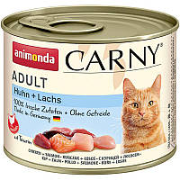 Вологий корм Animonda 200 г для дорослих котів з куркою та лососем