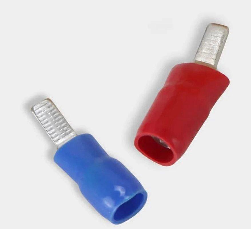 Кабельний наконечник силовий мідний луджений C45-16 з ізоляцією для кабелю 16 мм² з плоскою голкою