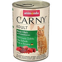Вологий корм Animonda 400 г для дорослих котів з яловичиною олениною та брусницею