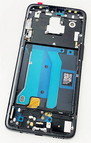 Дисплей (екран) для OnePlus 6 A6003 + тачскрин, чорний, з передньою панеллю, оригінал, фото 1