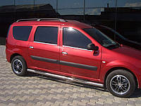 Боковые трубы (2 шт., нерж.) 60 мм, голые трубы для Dacia Logan MCV 2004-2014 гг T.C