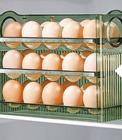 Полка контейнер для яиц в холодильник. Лоток подставка для хранения яиц на 30 шт. Органайзер для холодильника