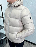 Чоловіча зимова куртка Hugo Boss H4082 сіра, фото 3