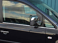 Окантовка стекол нижняя (нерж) Передние, OmsaLine - Итальянская нержавейка для Volkswagen Caddy 2010-2015 гг