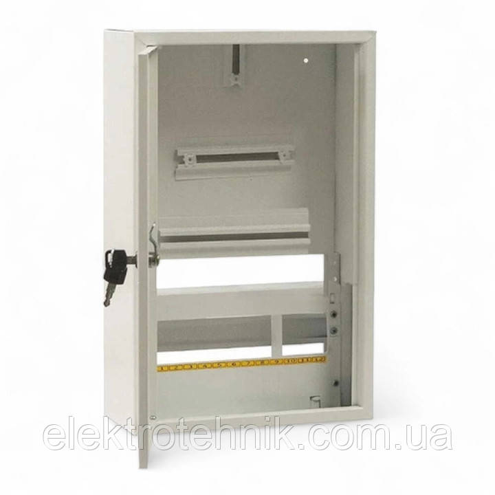 Шафа монтажна розподільча зовнішньої установки ШМР-3Фе-12Н Лоза з замком під 3-фазний електронний лічильник