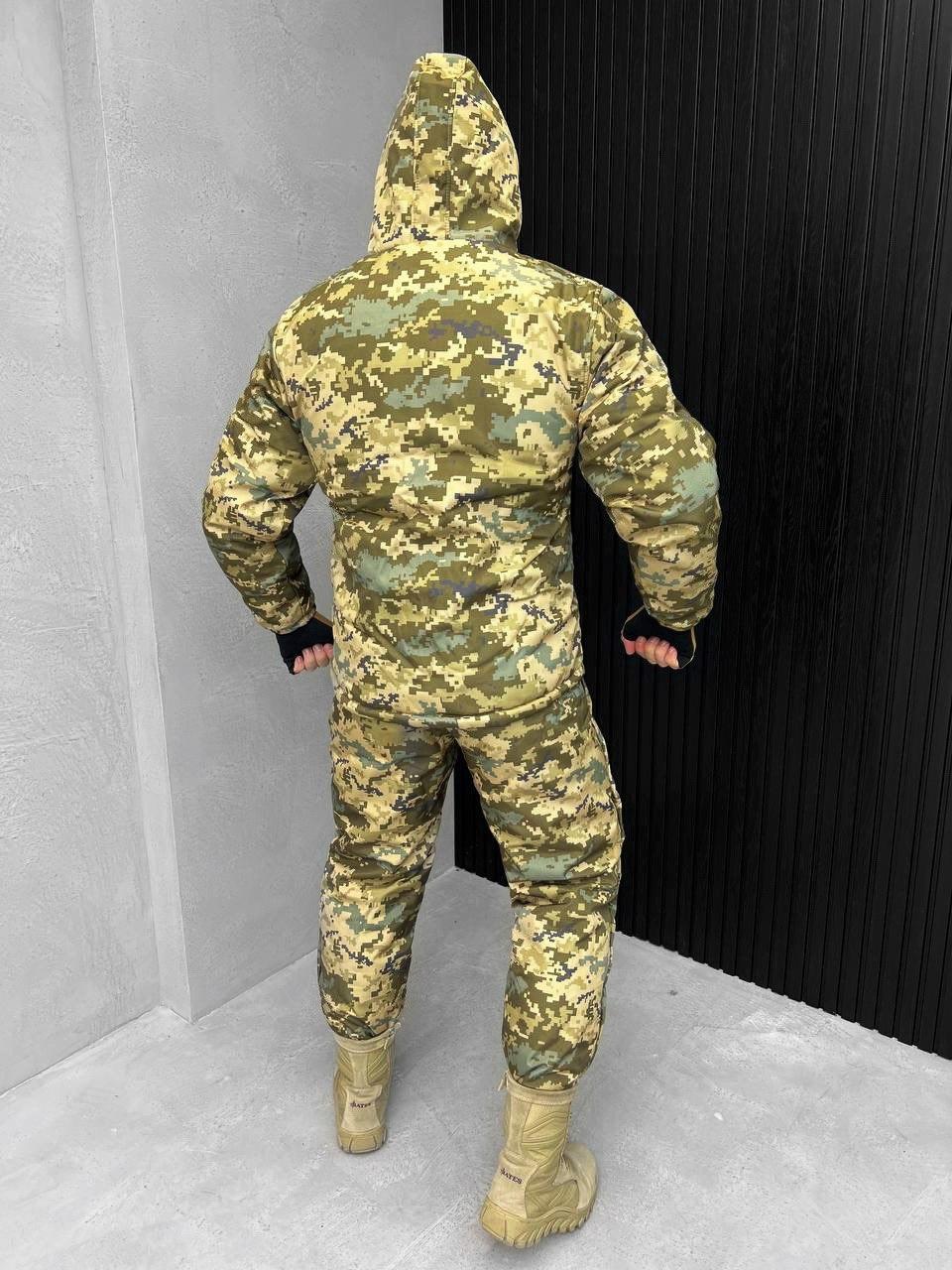 Военный зимний костюм на синтепоне sub zero пиксель, Форма армейская водоотталкивающая ВСУ пиксель 3XL - фото 7 - id-p2031182421