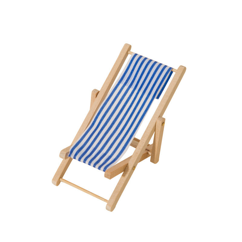 Мініатюра шезлонг 11 см Синій, фото 1