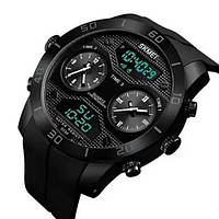 Військовий чоловічий наручний годинник зелений SKMEI 1355BK | Годинник спортивний | KI-243 Тактичний годинник