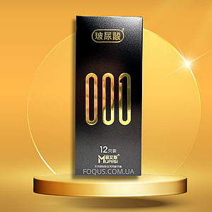 Презервативи Muaisi 001 Premium Black ультратонкі з преміального латексу 12 штук