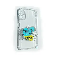 Чехол-накладка Infinity для Xiaomi Redmi Note 11/Note 11S Transparent Pray for Ukraine
