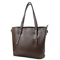 Женская кожаная сумка-шоппер (DETAI2023-10) 31,5х28х11 см Eterno Коричневый (2000001580752)
