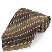 Мужской шелковый галстук (FARESHS-132) 136 см Schonau & Houcken Бежево-коричневый (2000001314159)