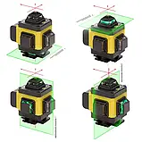 Лазерний 4D 16-лінійний зелений рівень, самовирівнювальний інструмент для вимірювання перетину ліній на 360, фото 4