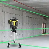 Лазерний 4D 16-лінійний зелений рівень, самовирівнювальний інструмент для вимірювання перетину ліній на 360, фото 9