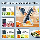 Подрібнювач овочів пластиковий (LY-20), Професійний подрібнювач продуктів 4 в 1, фото 6