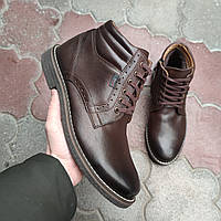 Коричневые польские зимние ботинки 42, 43 размер