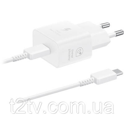 Зарядний пристрій Samsung 25W Power Adapter (w C to C Cable) White (EP-T2510XWEGEU)