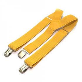 Підліткові підтяжки 80х3 см Gofin suspenders Жовтий (2000000439594)
