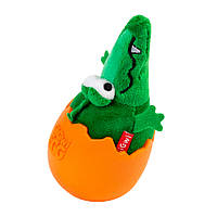 Игрушка для собак Крокодил-неваляшка с пищалкой 14 см Gigwi Разноцветный (2000002153993)