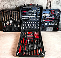Набір інструментів 408 предметів Swiss kraft в валізі великий набор інструментів з ключами і тріскачками