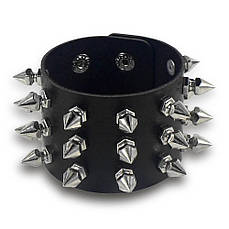 Браслет 3 ряди шипів BKZ023