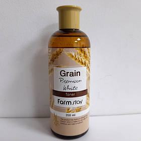 Тонер зволожувальний для обличчя з екстрактом паростків пшениці Grain premium white FarmStay (2000001995280)