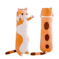 Плюшевый кот-обнимашка Батон, рыжий, 70 см [tsi228283-TSІ]