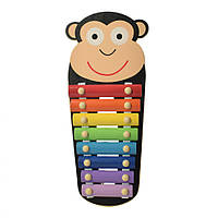Дитяча іграшка Ксилофон (Обезьяна) 15,5х35х4 см Vi Vi Wood Toy Різнобарвний (2000002427827)