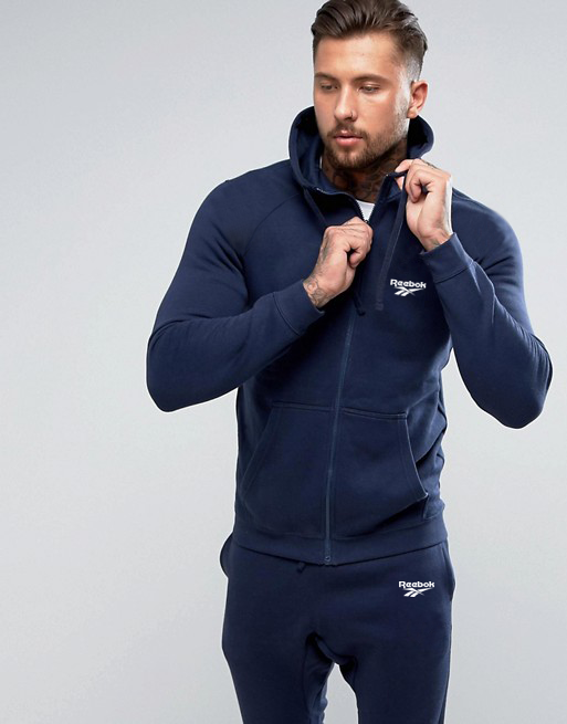 

Серый мужской спортивный костюм Reebok (Рибок) на лето, Синий