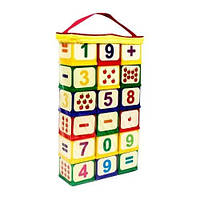 Дитячі розвивальні кубики "Арифметика", 18 кубиків 40х25х9 см ЮНІКА Різнобарвний (2000002417569)