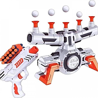 Воздушный тир "Shooting X-Target" B2127, интерактивная игра пистолет с дротиками и летающими мишенями