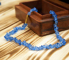 Намисто під камінь (кольорове скло) Блакитні