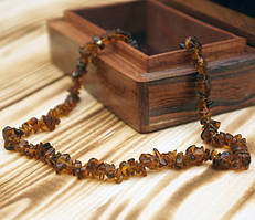 Намисто під камінь (кольорове скло) Коричневі