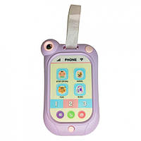 Іграшка мобільний телефон інтерактивний 2х8х12,5 см METR+ Фіолетовий (2000002427339)