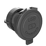 Адаптер з 12-24v на USB зарядка QC 3.0+PD Type-C 20W Вологозахист Ip67 Врізна, фото 6