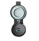 USB зарядка з вологозахистом IP67 порти QC 3.0+PD Type-C 20W, фото 5