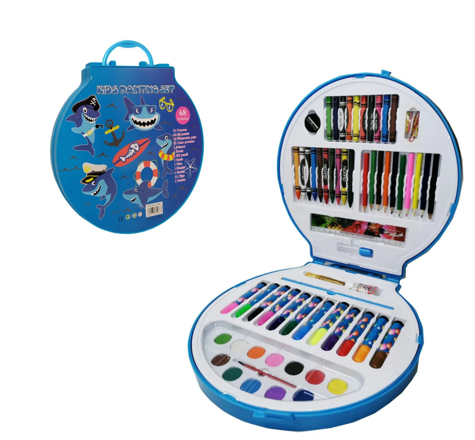 Дитячий набір для творчості "Акула" у валізу Від 3 років METR+ Різнобарвний (2000002411994)