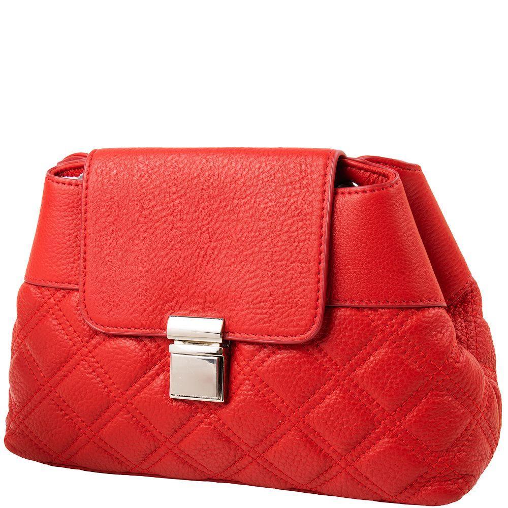 Жіноча шкіряна сумка-ридикаль (VT-8373-red) 26х17х7,5 см Vito Torelli Червоний (2000001580813)
