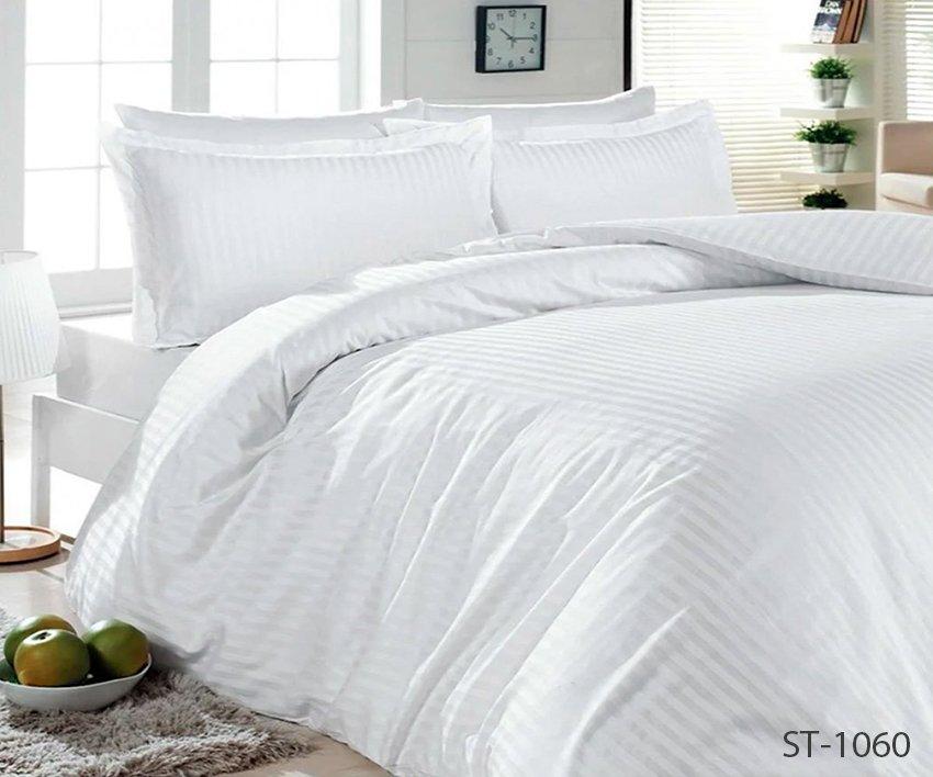 Комплект постільної білизни (LUXURY ST-1060) 2-спальний TAG tekstil Білий (2000002404606)
