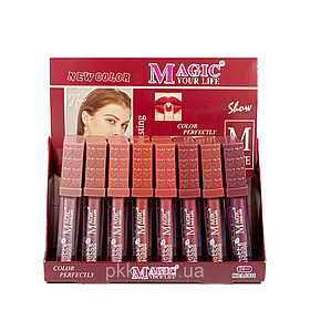 Набір помад для губ рідких матових Lip Gloss 24 шт 7 мл Magic Your Life Бежевий (2000002539469)