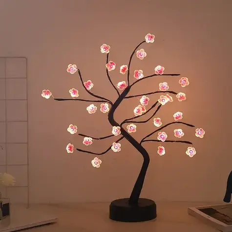 Настільний світильник від USB, 50 см, 36 Led, Бонсай дерево, DIY Auelife, Теплий білий / Новорічний лед нічник