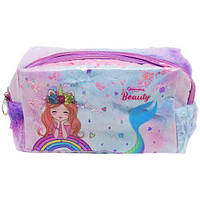 Косметичка-пенал пухнаста "Beauty" (бузкова плямиста) [tsi228149-ТCІ]