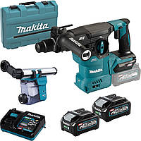 Makita HR008GM202 Аккумуляторный трехрежимный перфоратор SDS-Plus с пылеудалением + 2 АКБ х 4,0 Ач + ЗУ + кейс