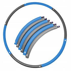 Масажний обруч хулахуп 90х90 см SportVida Сіро-блакитний (2000000779850)